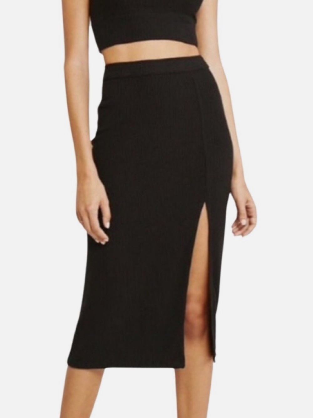 Abercrombie & Fitch Midi Ribbed Skirt NWOT